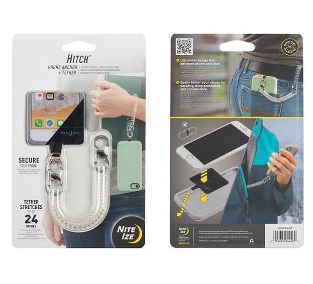 Hitch Phone Anchor + Tether - Clear Tether / Stainless MicroLocks - Not Applicable 2
