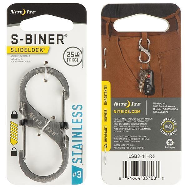 S-Biner SlideLock #3 - Stainless Steel - Stainless 2