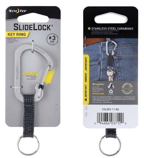 SlideLock Key Ring #3 - Stainless Steel - Stainless 2