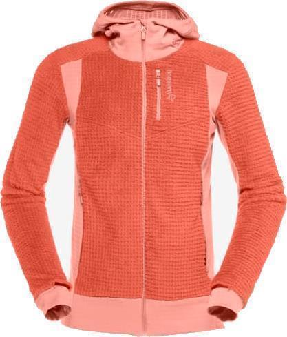 Falketind Alpha120 Zip Hood - Womens - Orange Alert / Peach Amber 1