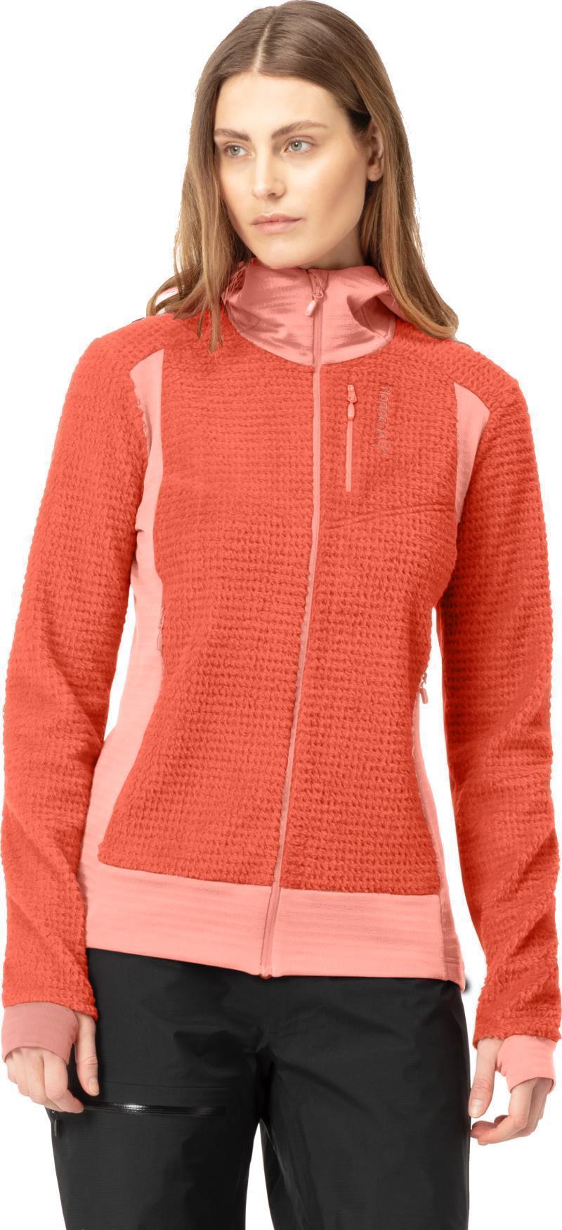 Falketind Alpha120 Zip Hood - Womens - Orange Alert / Peach Amber 3