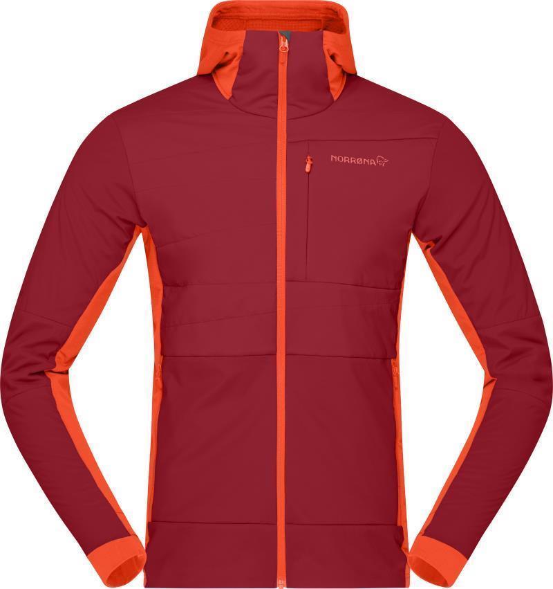 Falketind Alpha90 Insulated Zip Hood - Mens - Arednalin / Rhubarb 1