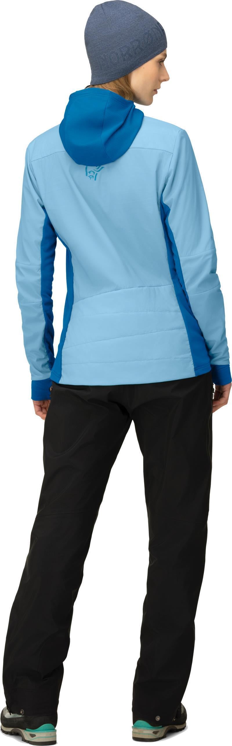 Falketind Alpha90 Insulated Zip Hood - Womens - Aquarius / Mykonos Blue 4