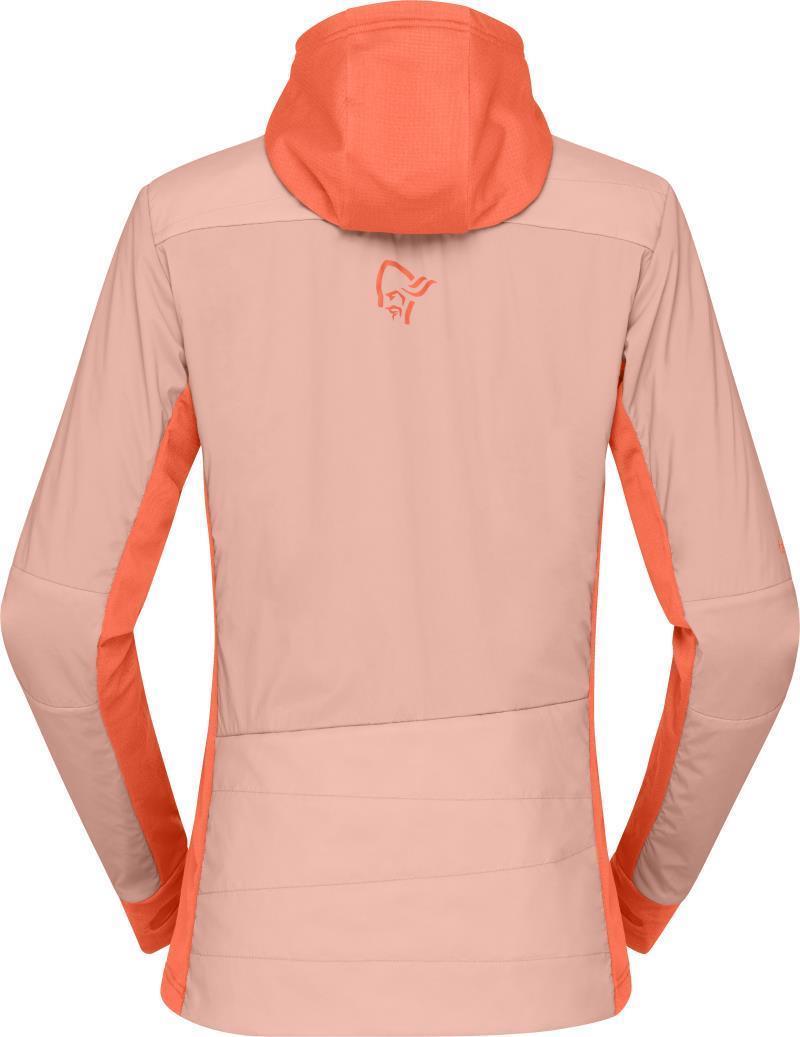 Falketind Alpha90 Insulated Zip Hood - Womens - Orange Alert / Peach Amber 2