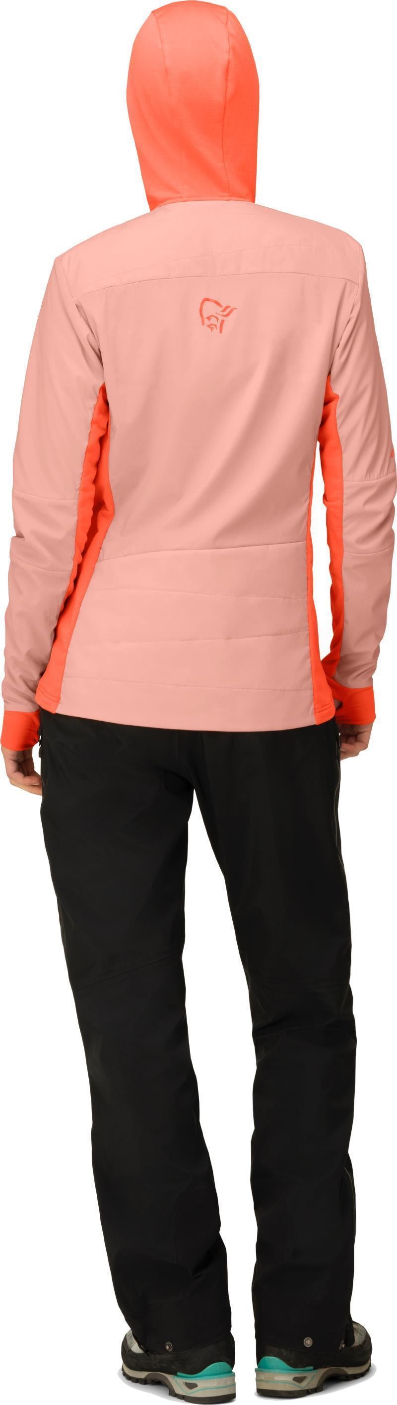 Falketind Alpha90 Insulated Zip Hood - Womens - Orange Alert / Peach Amber 4