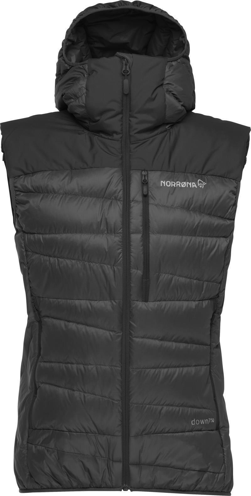 Falketind Down750 Vest - Womens - Caviar 1