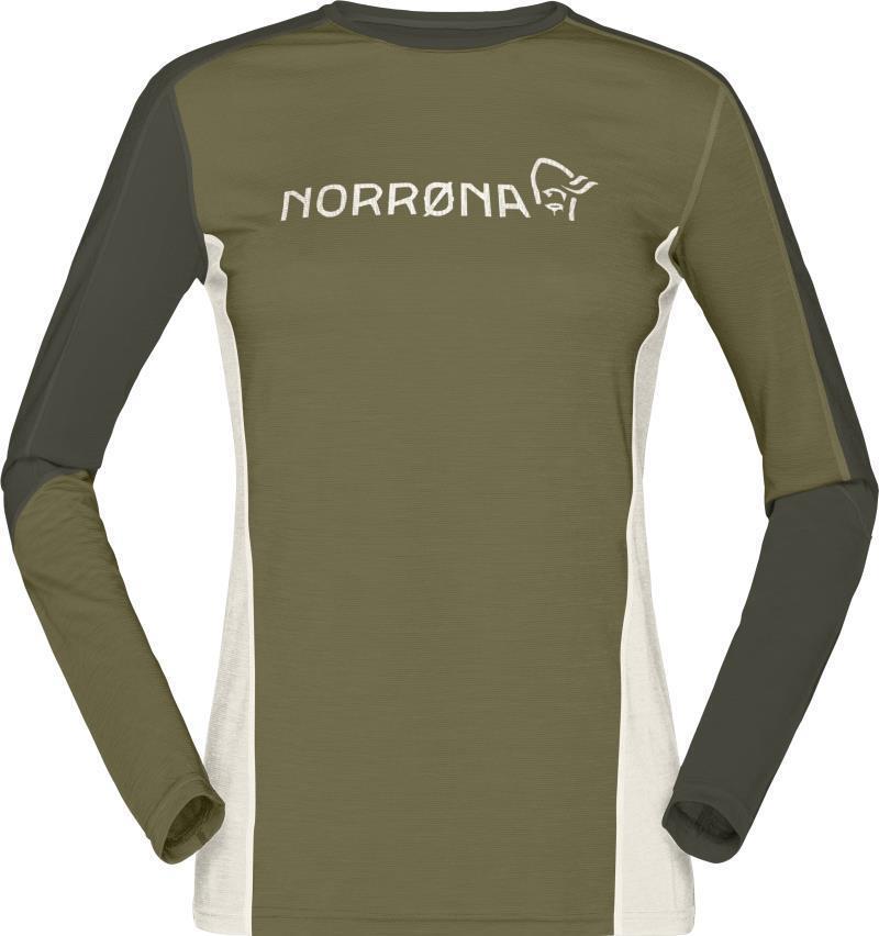 Falketind Equaliser Merino Round Neck - Womens - Olive Drab / Olive Night 1