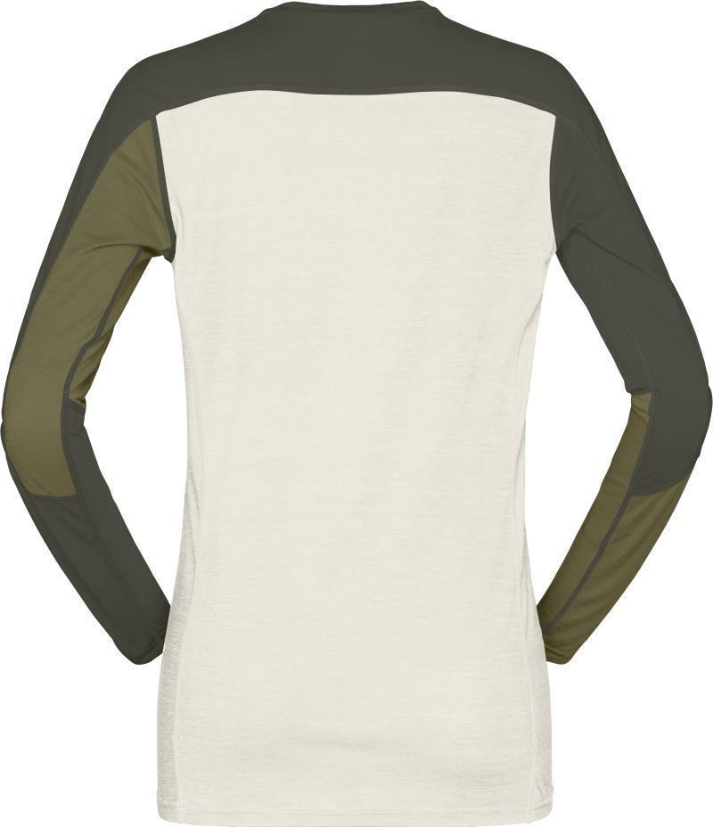 Falketind Equaliser Merino Round Neck - Womens - Olive Drab / Olive Night 2