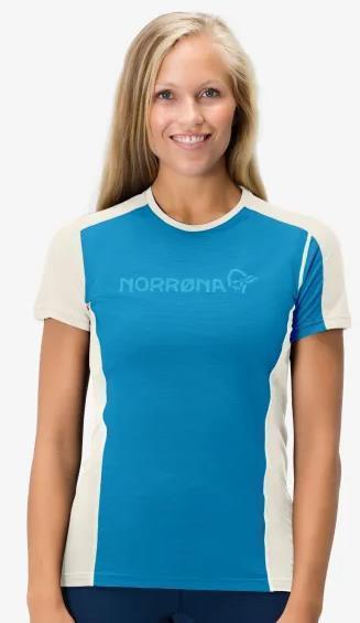 Falketind Equaliser Merino T-Shirt - Womens - Hawaiian Surf / Snowdrop 2