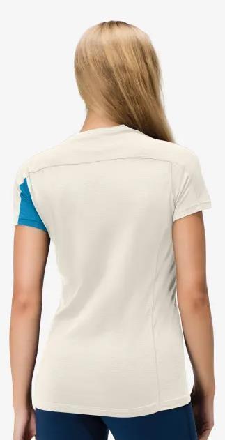 Falketind Equaliser Merino T-Shirt - Womens - Hawaiian Surf / Snowdrop 3