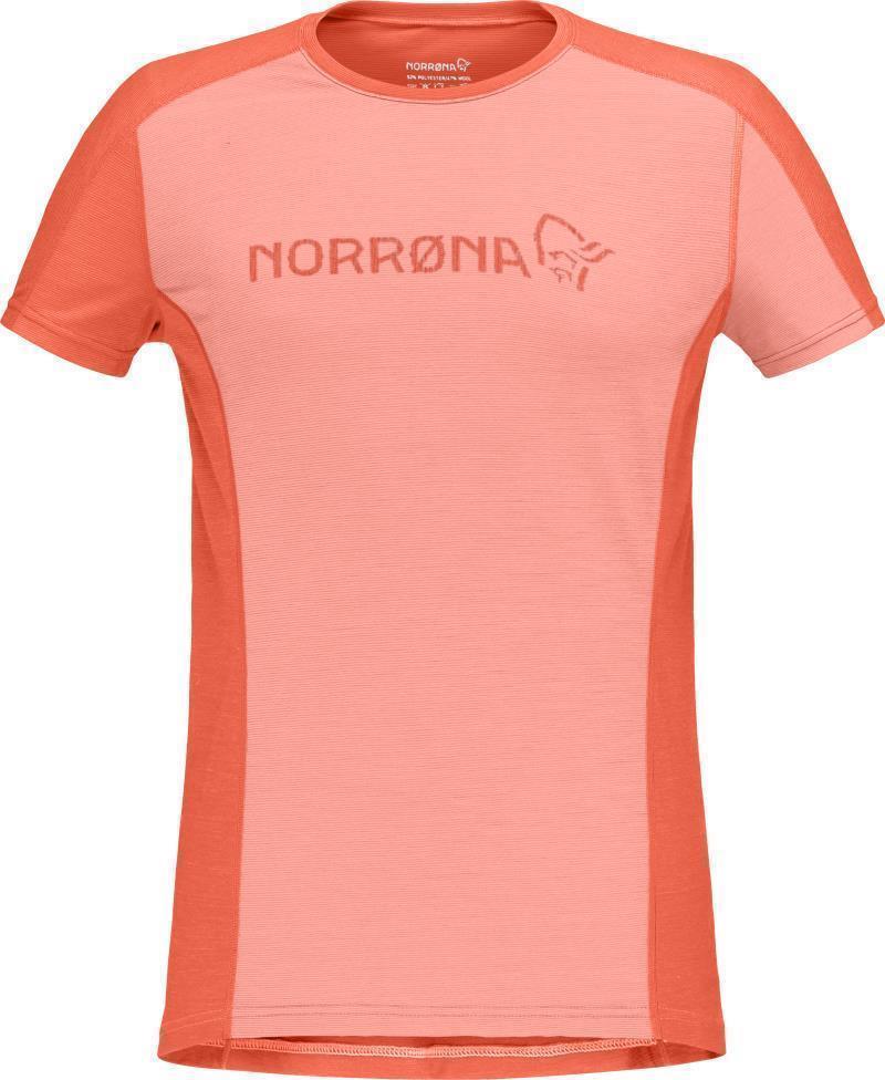 Falketind Equaliser Merino T-Shirt - Womens - Peach Amber / Orange Alert 1