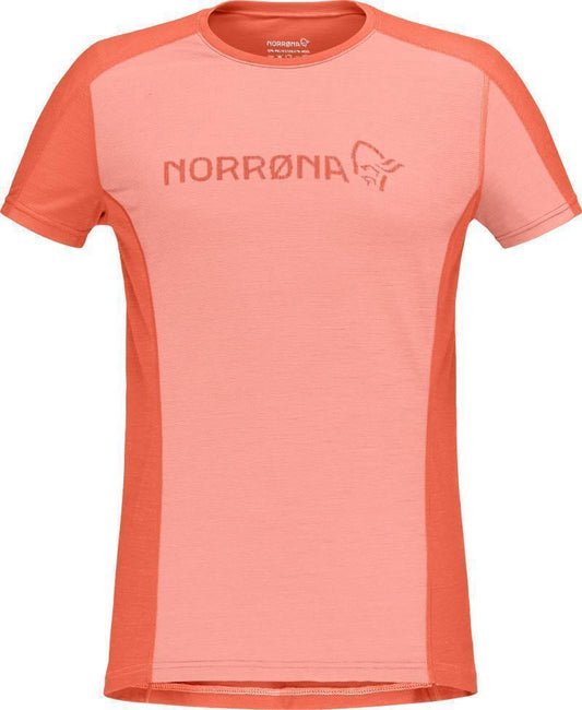Falketind Equaliser Merino T-Shirt - Womens - Peach Amber / Orange Alert 1