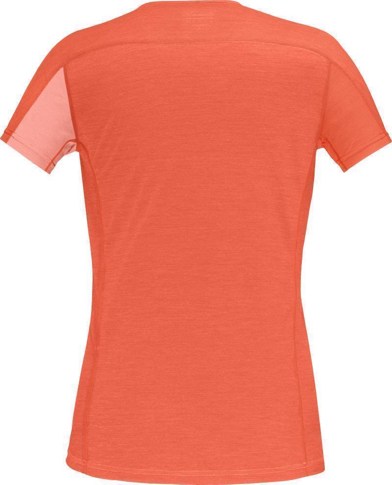 Falketind Equaliser Merino T-Shirt - Womens - Peach Amber / Orange Alert 2