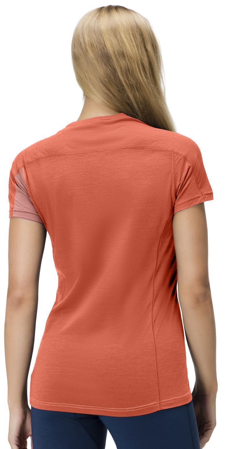 Falketind Equaliser Merino T-Shirt - Womens - Peach Amber / Orange Alert 4
