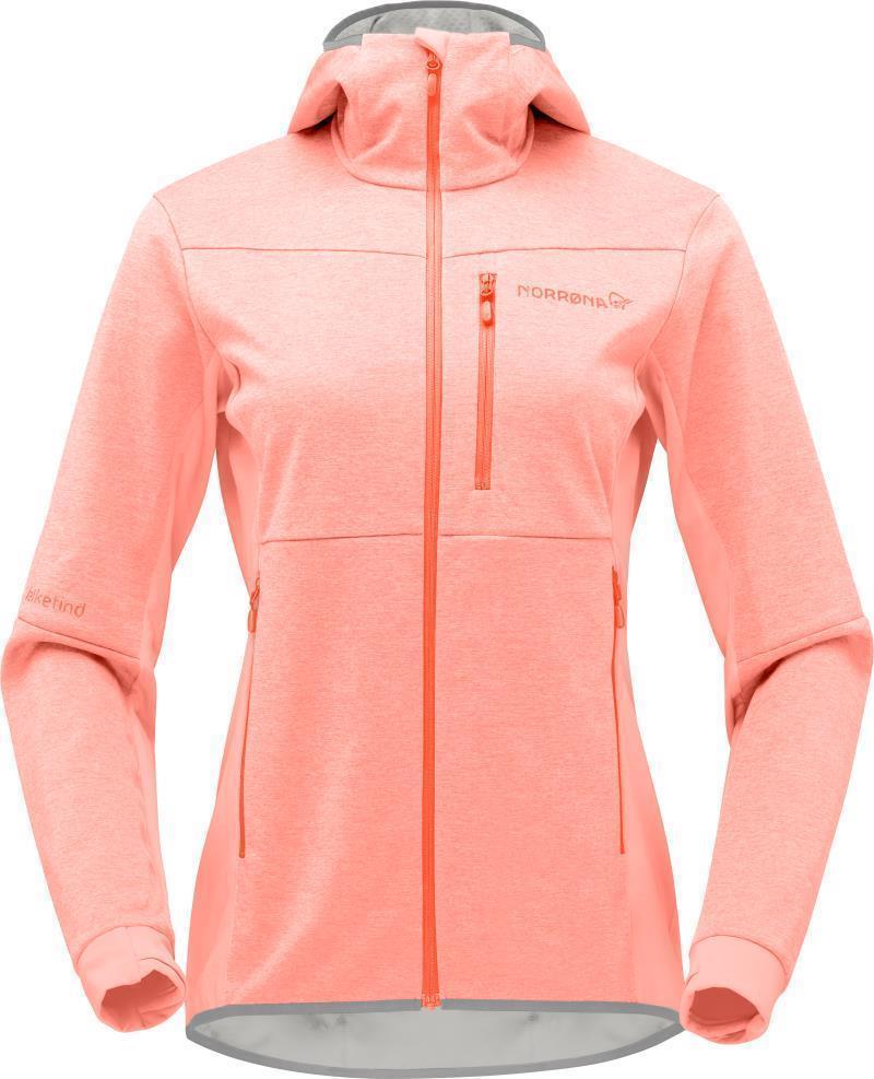 Falketind Warm2 Octa Hood - Womens - Orange Alert / Peach Amber 1