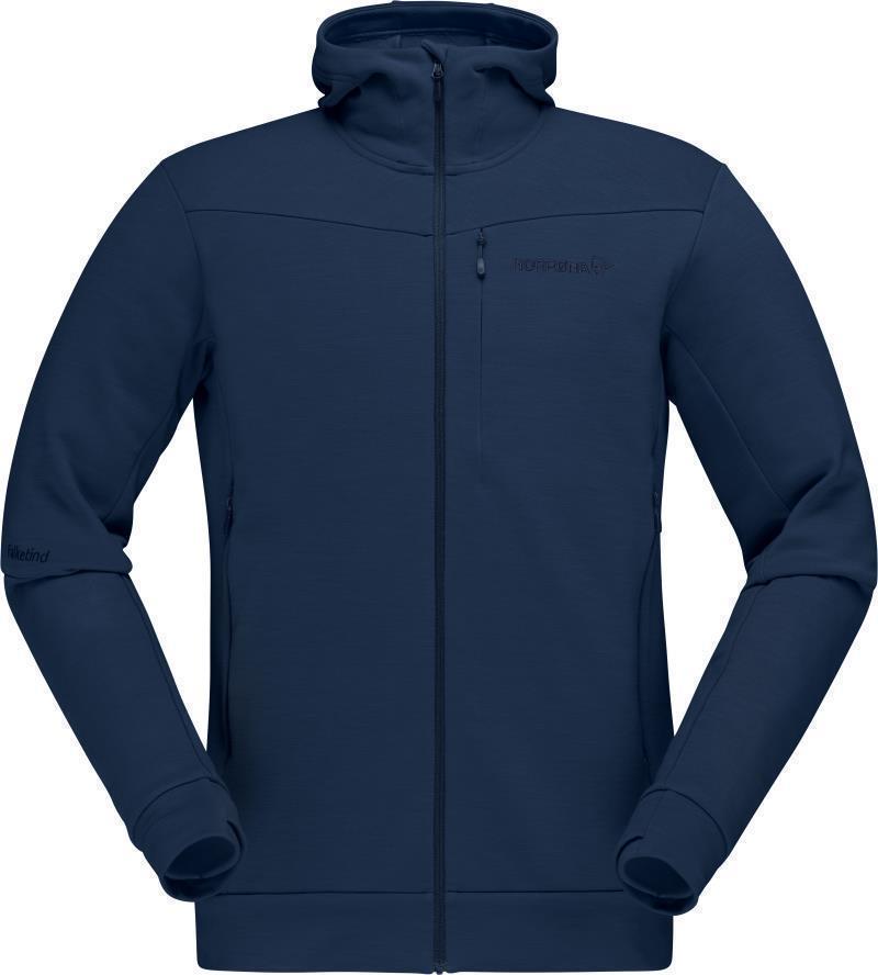 Falketind Warmwool2 Stretch Zip Hood - Mens - Indigo Night 1