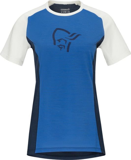 Fjora Wool T-Shirt - Womens - Campanula / Indigo Night 1