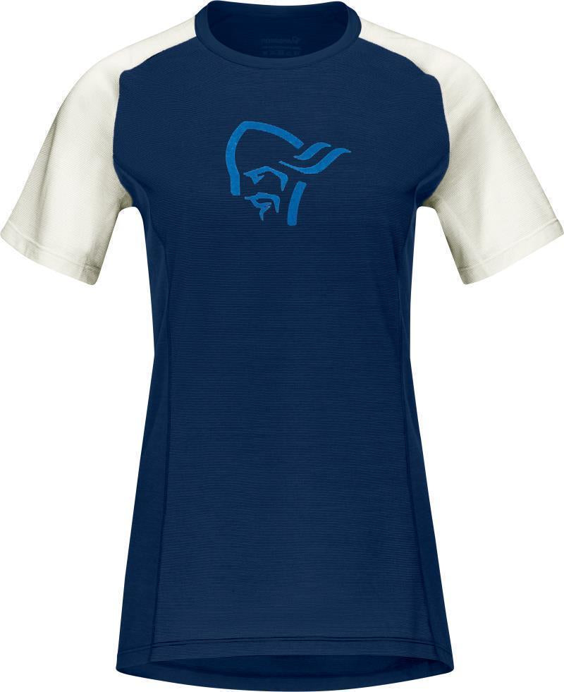 Fjora Wool T-Shirt - Womens - Indigo Night / Snowdrop 1