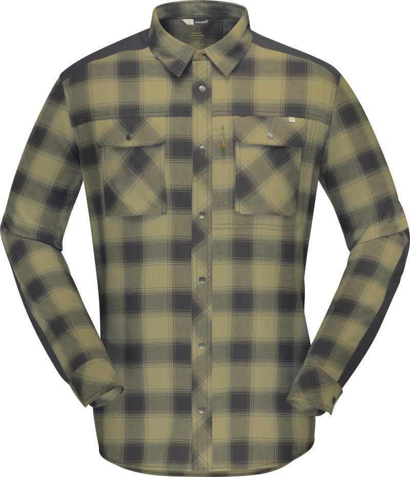 Svalbard Flannel Shirt - Mens - Olive Drab / Slate Grey 1