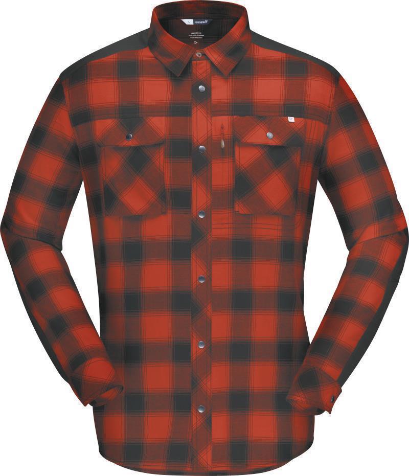 Svalbard Flannel Shirt - Mens - Rooibos Tea / Slate Grey 1