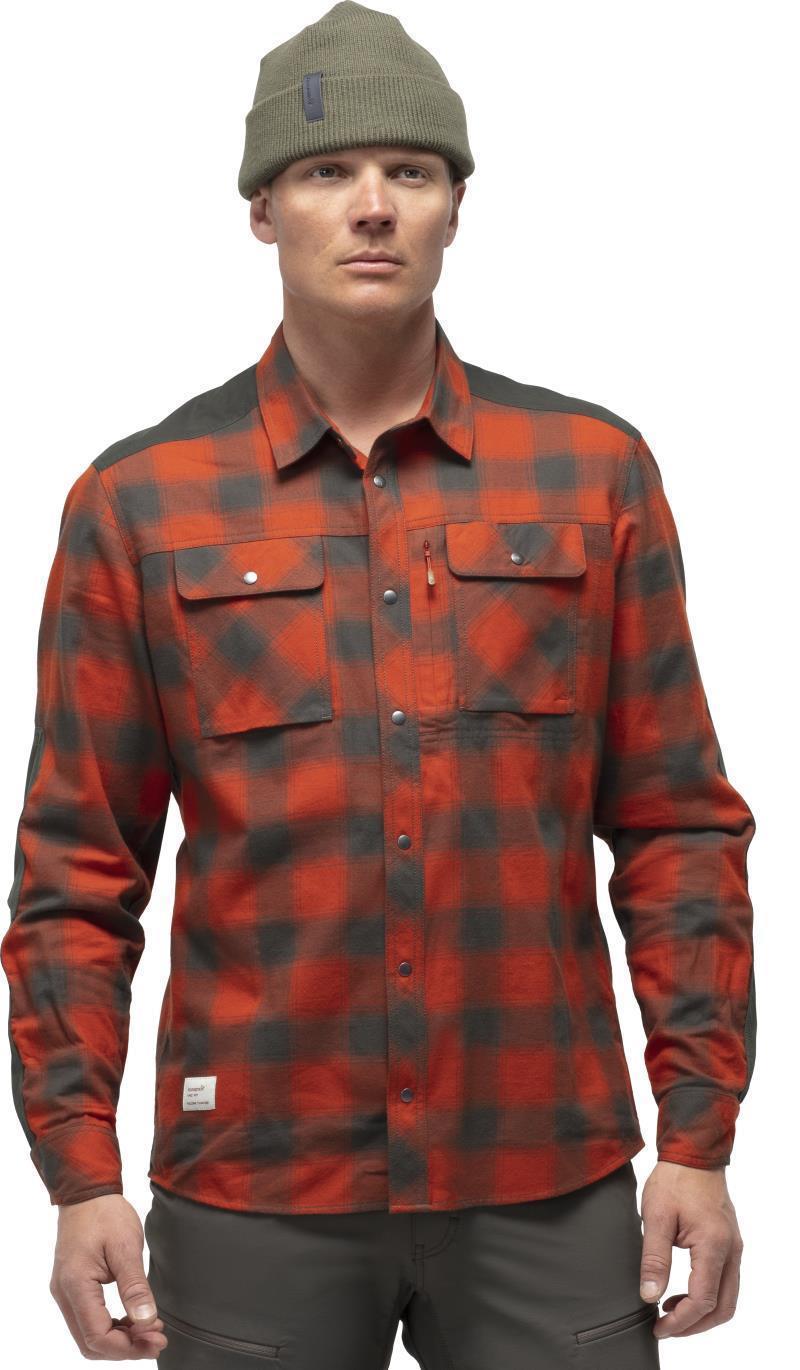 Svalbard Flannel Shirt - Mens - Rooibos Tea / Slate Grey 3