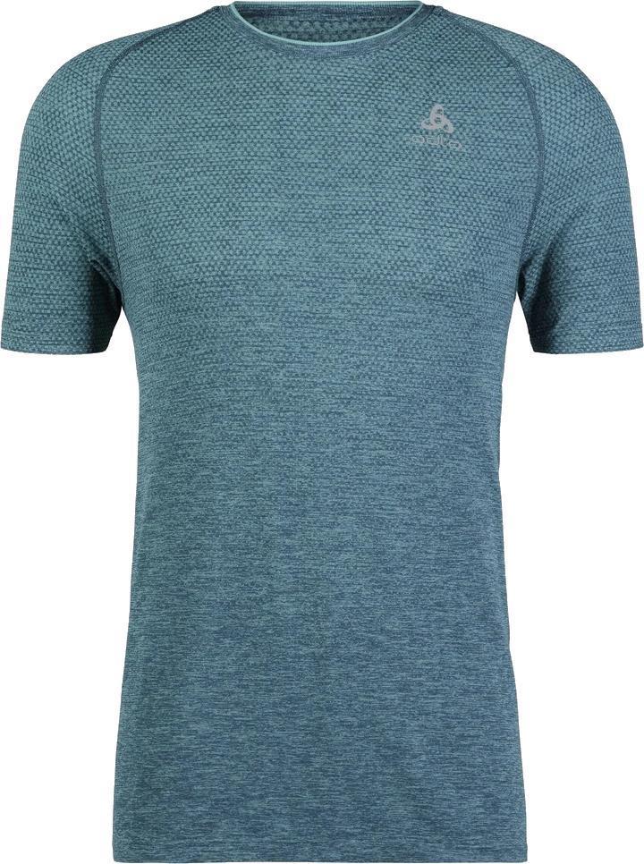 Essential Seamless Crew Neck SS - Mens - Saxony Blue Melange 1