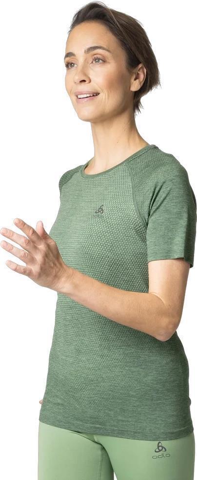 Essential Seamless Crew Neck SS - Womens - loden frost melange 1