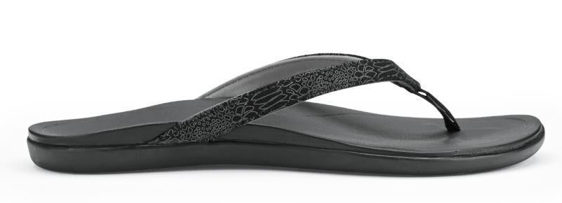 HoOpio - Womens - Black Honu / Charcoal 1