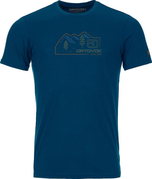 140 Cool Vintage Badge T-Shirt - Mens - Petrol Blue 1