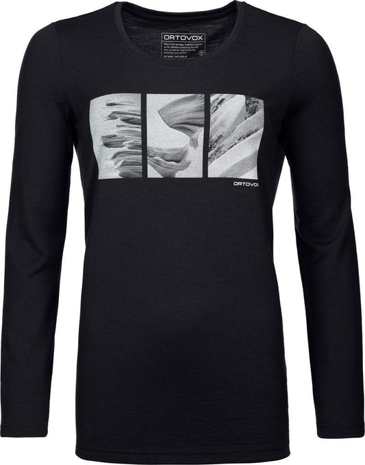 185 Merino Shape Pic LS - Womens - Black Raven 1