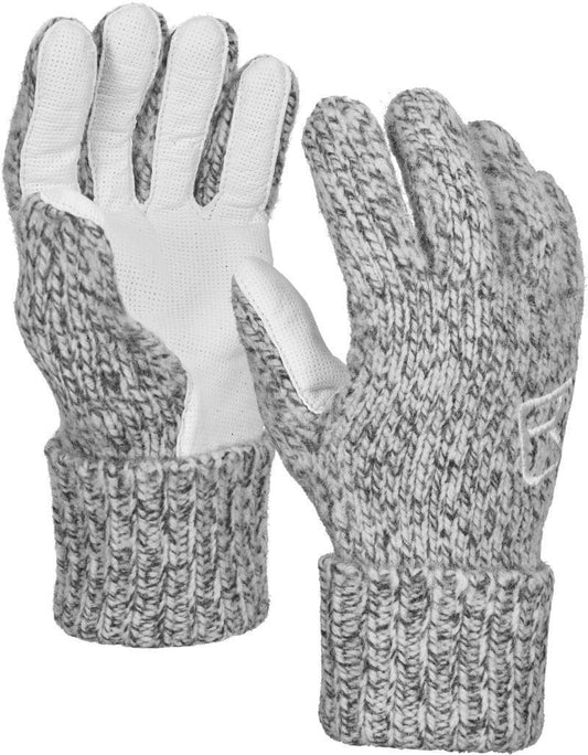 Classic Wool Gloves Leather - Grey Blend 1