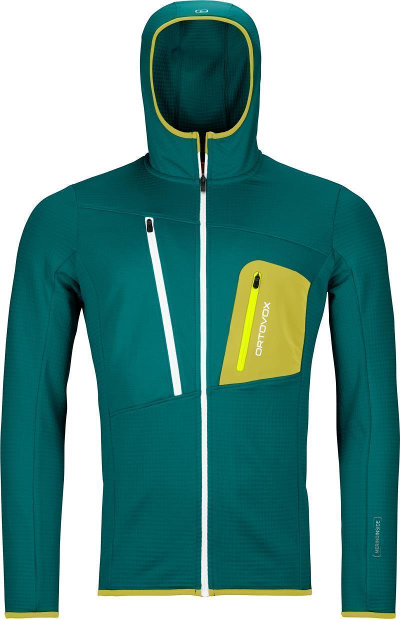 Fleece Grid Hoody - Mens - Pacific Green 1