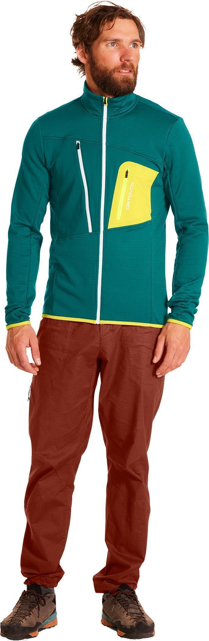 Fleece Grid Jacket - Mens - Pacific Green 2
