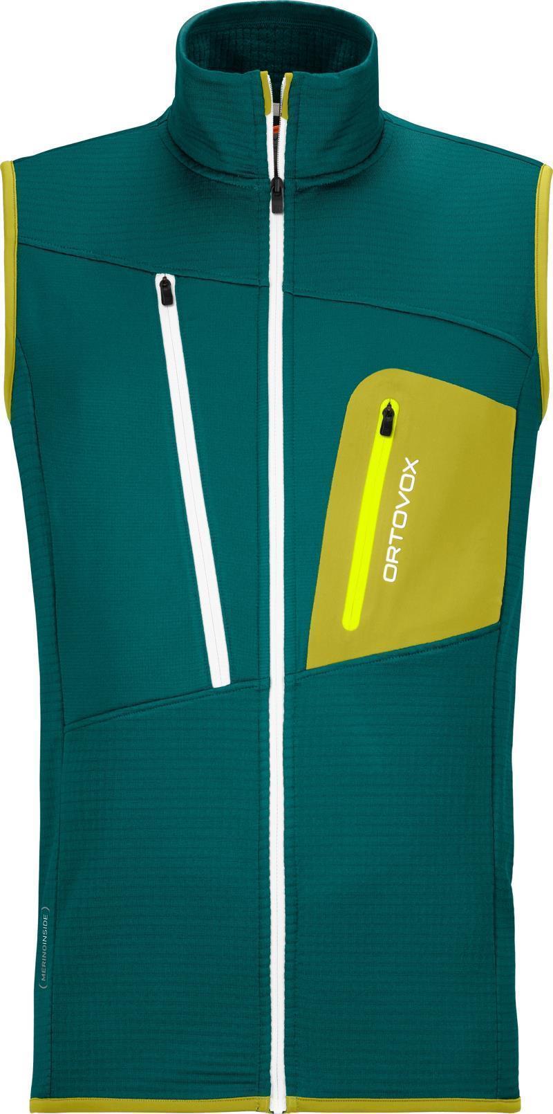 Fleece Grid Vest - Mens - Pacific Green 1