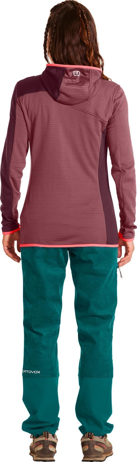 Fleece Light Grid Hooded Jacket - Womens - Mountain Rose 3