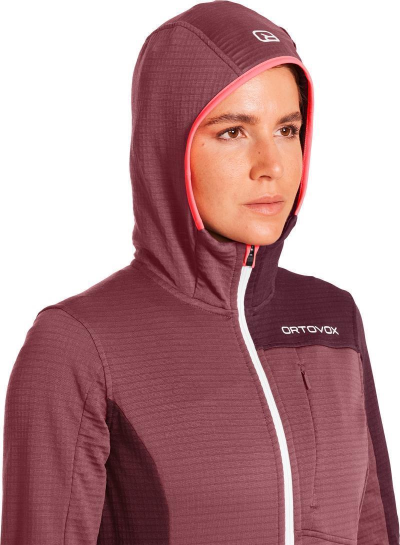 Fleece Light Grid Hooded Jacket - Womens - Mountain Rose 4