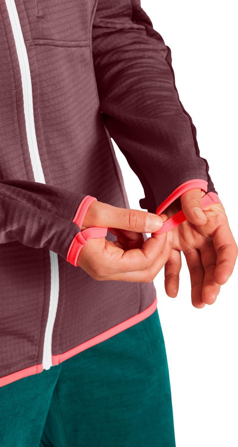 Fleece Light Grid Hooded Jacket - Womens - Mountain Rose 5