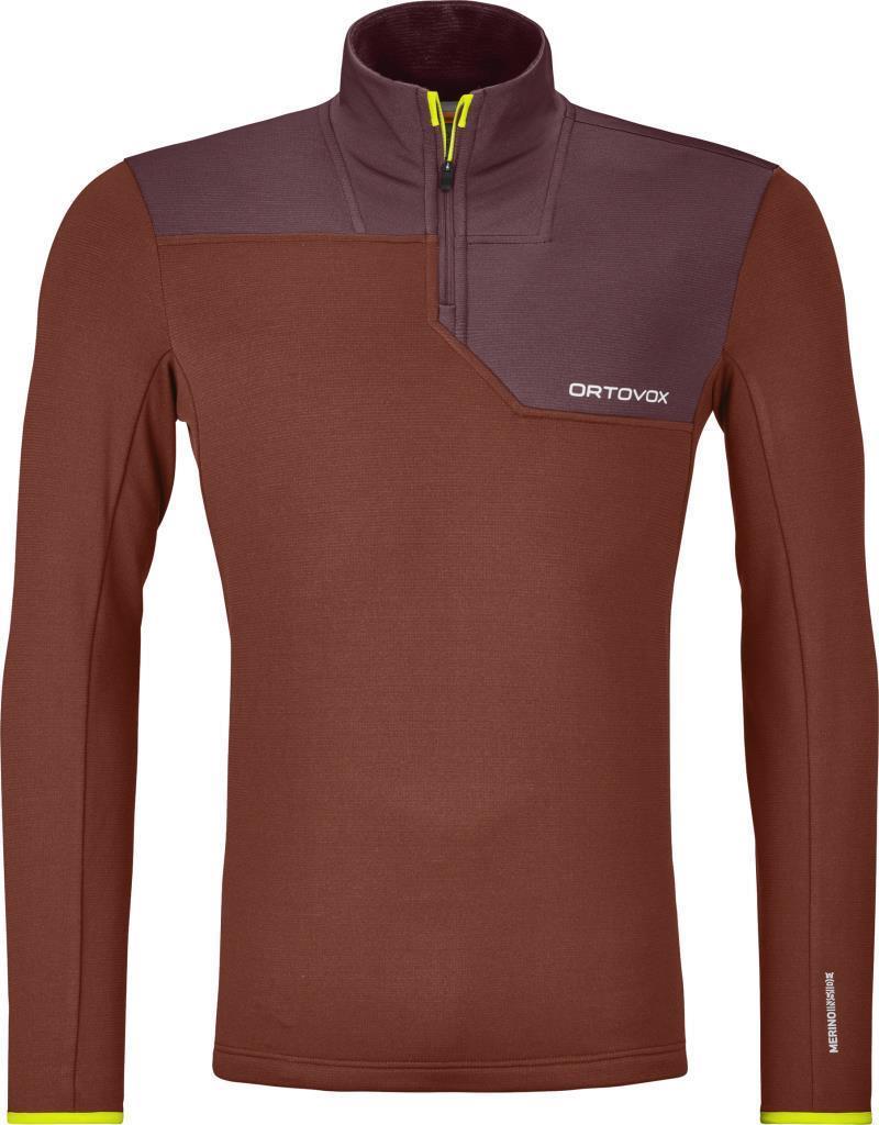 Fleece Light Zip Neck - Mens - Clay Orange 1