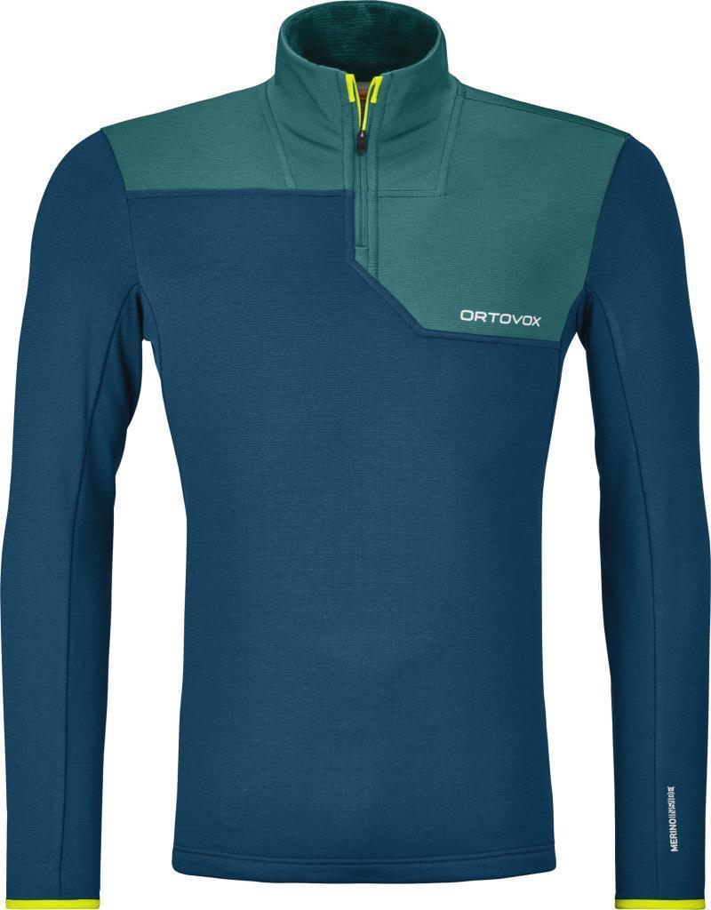Fleece Light Zip Neck - Mens - Petrol Blue 1