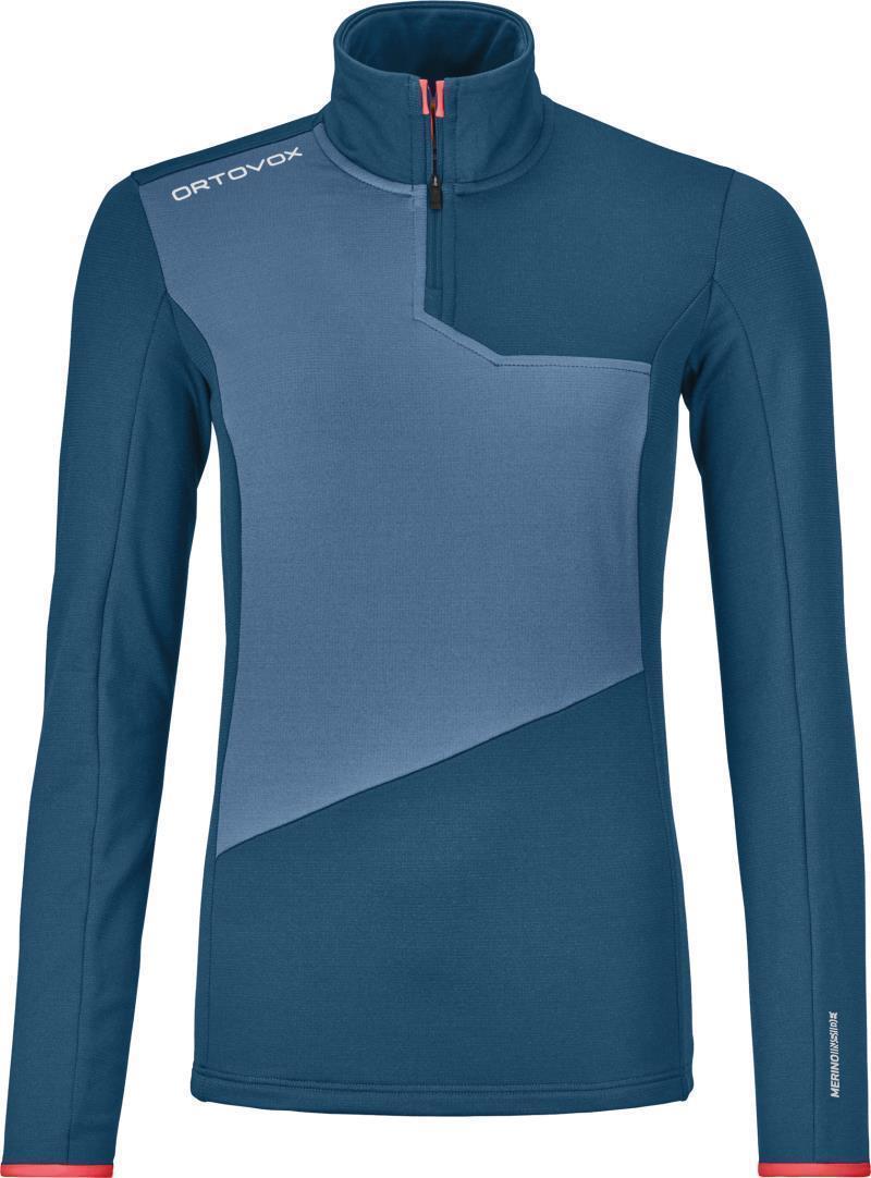 Fleece Light Zip Neck - Womens - Petrol Blue 1