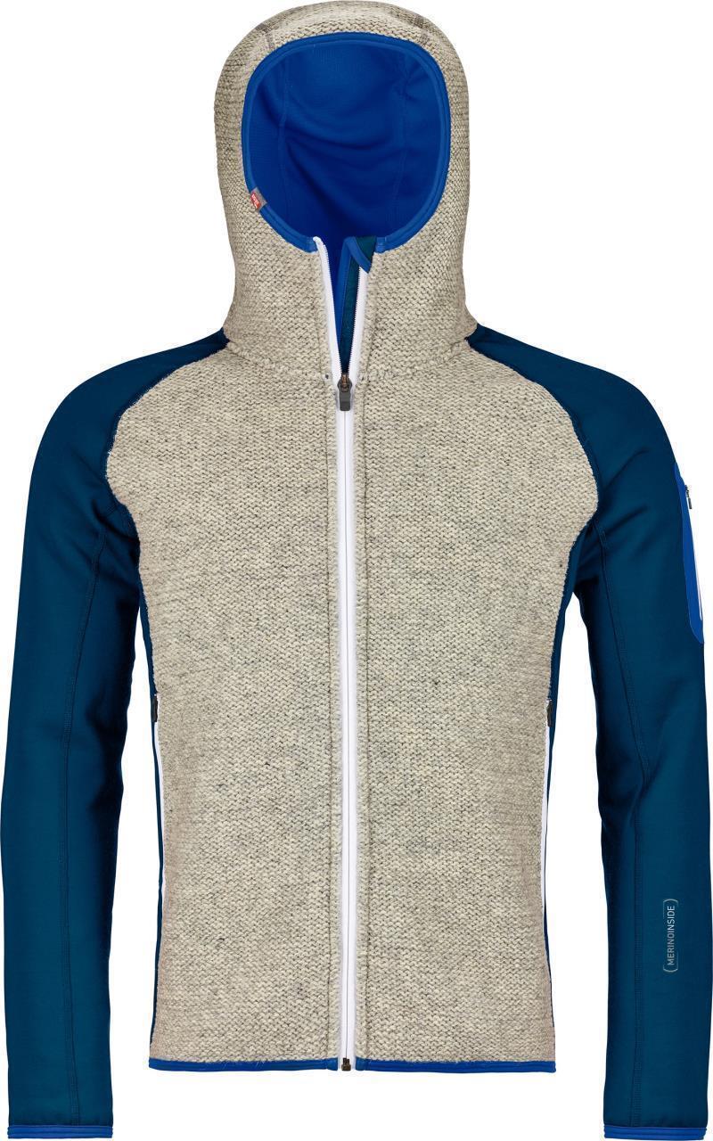 Fleece Plus Classic Knit Hoody - Mens - Petrol Blue 1