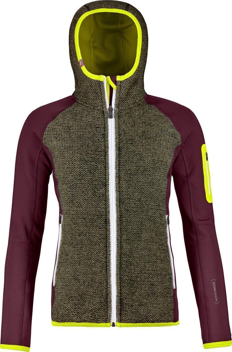 Fleece Plus Classic Knit Hoody - Womens - Dark Wine 1