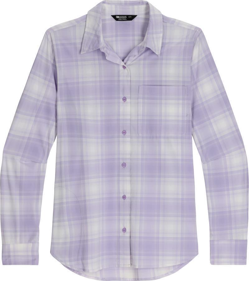 Astroman LS Sun Shirt - Womens - Lavender Plaid 1