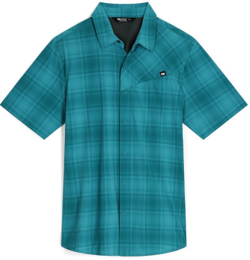 Astroman SS Sun Shirt - Mens - Deep Lake Plaid 1