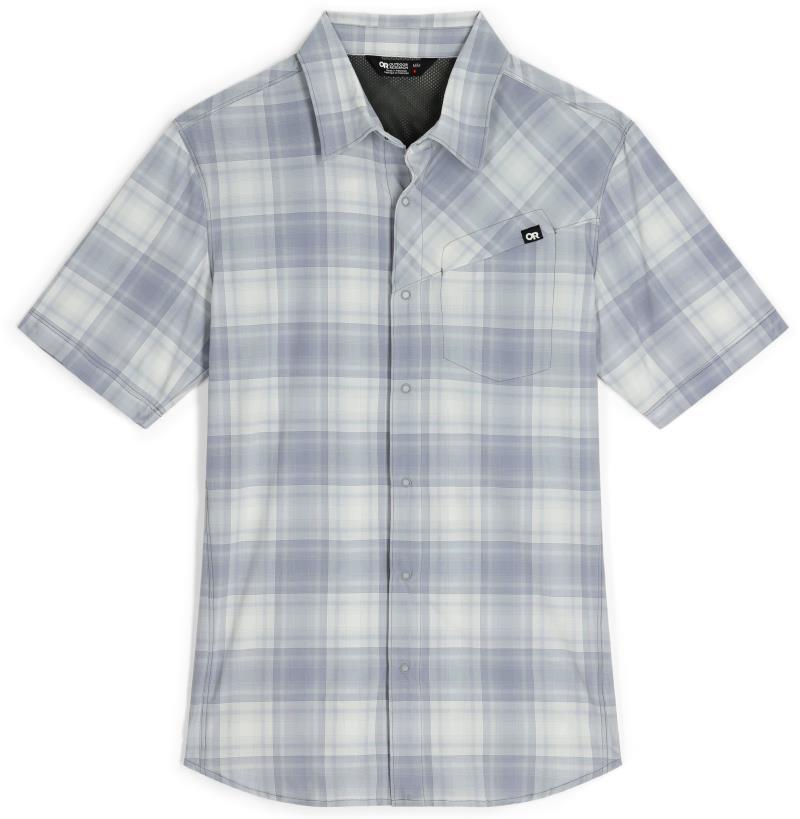 Astroman SS Sun Shirt - Mens - Slate Plaid 1