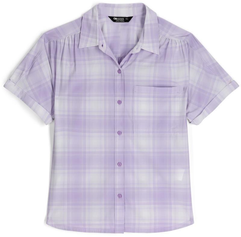 Astroman SS Sun Shirt - Womens - Lavender Plaid 1