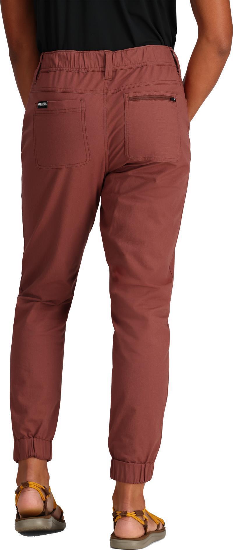 Canvas Joggers - Womens - Brick 3