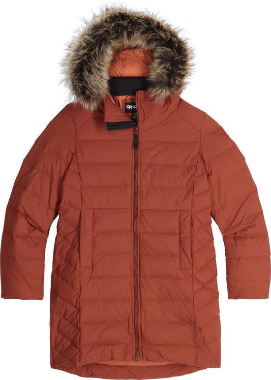 Coze Faux Fur Parka - Womens - Brick 1