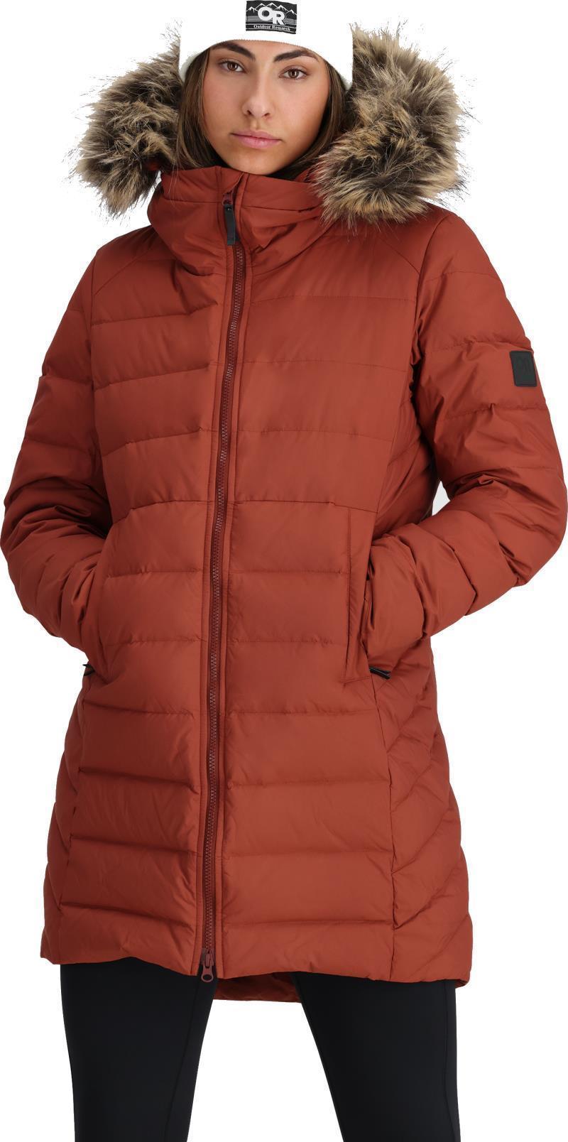 Coze Faux Fur Parka - Womens - Brick 2