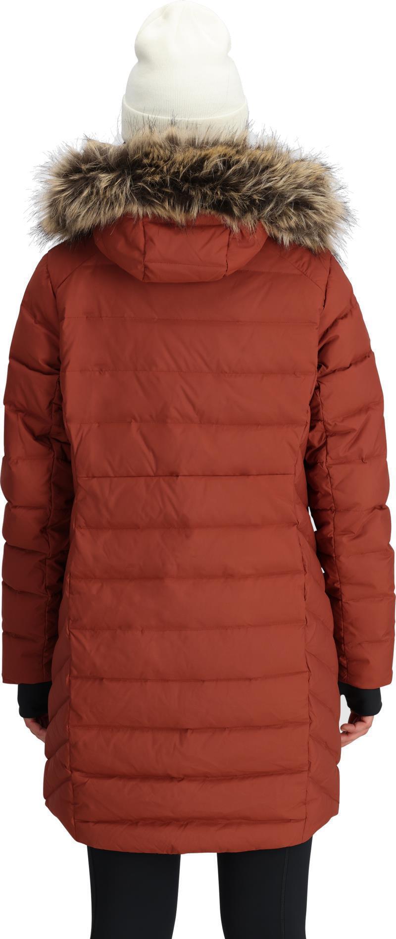 Coze Faux Fur Parka - Womens - Brick 3